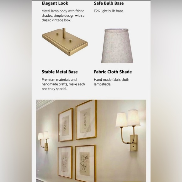 Wall sconce light with shades - Picture 7 of 13